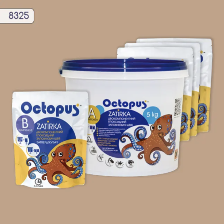 Двухкомпонентная эпоксидная затирка Octopus Zatirka цвет 8325, 5 кг (8325-5)