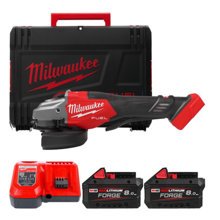 Шлифмашина угловая - болгарка аккумуляторная бесщёточная MILWAUKEE, M18 FHSAG125XPDB2-802X, Ø125мм (4933493418)