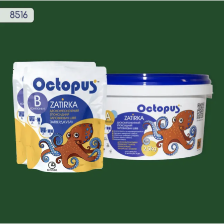Двухкомпонентная эпоксидная затирка Octopus Zatirka цвет 8516, 1,25 кг (8516-1)