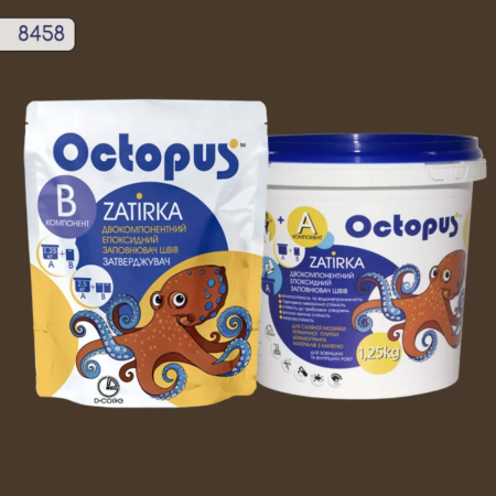 Двухкомпонентная эпоксидная затирка Octopus Zatirka цвет 8458, 1,25 кг (8458-1)