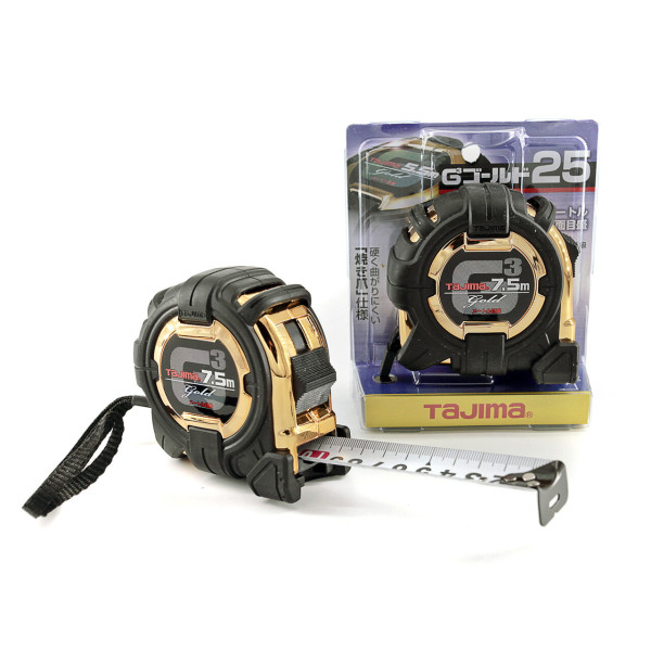 Рулетка будівельна TAJIMA G3 LOCK G3GL25-75BL ударостійка 7,5 м (1001-1879)