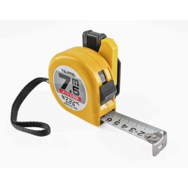 Рулетка строительная TAJIMA HI LOCK  SFL25-75BL 7,5 м с держателем на ремень (1001-1911)