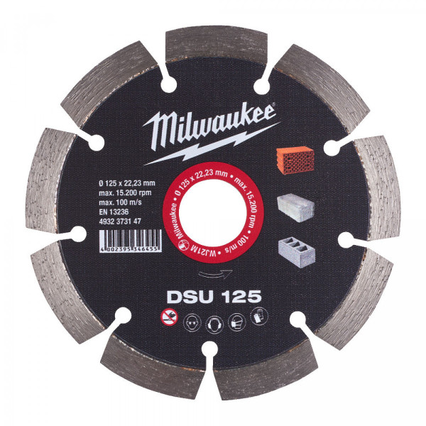 Диск алмазный MILWAUKEE DSU 125, Ø125мм (для штроборезов) (4932373147)