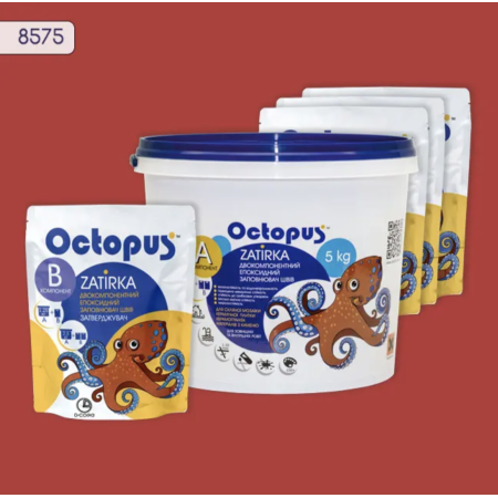Двухкомпонентная эпоксидная затирка Octopus Zatirka цвет 8575, 5 кг (8575-5)