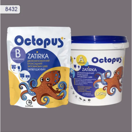 Двухкомпонентная эпоксидная затирка Octopus Zatirka цвет 8432, 1,25 кг (8432-1)