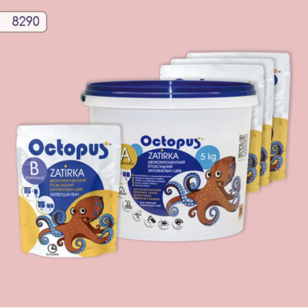 Двухкомпонентная эпоксидная затирка Octopus Zatirka цвет 8290, 5 кг (8290-5)