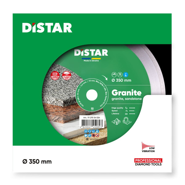 Диск алмазный Distar Granite 350 мм для гранита/плотного песчаника (11127034024)