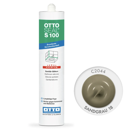 Силиконовый герметик OttoSeal S100 С2044 (sandgrau) (S100C2044)