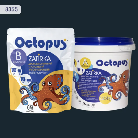 Двухкомпонентная эпоксидная затирка Octopus Zatirka цвет 8355 1,25 кг (8355-1)