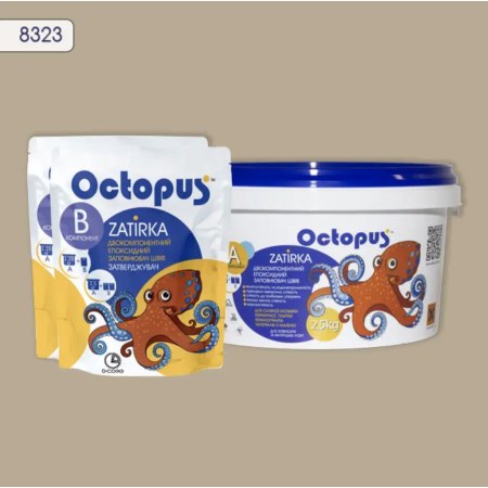 Двухкомпонентная эпоксидная затирка Octopus Zatirka цвет 8323, 2,5 кг (8323-2)