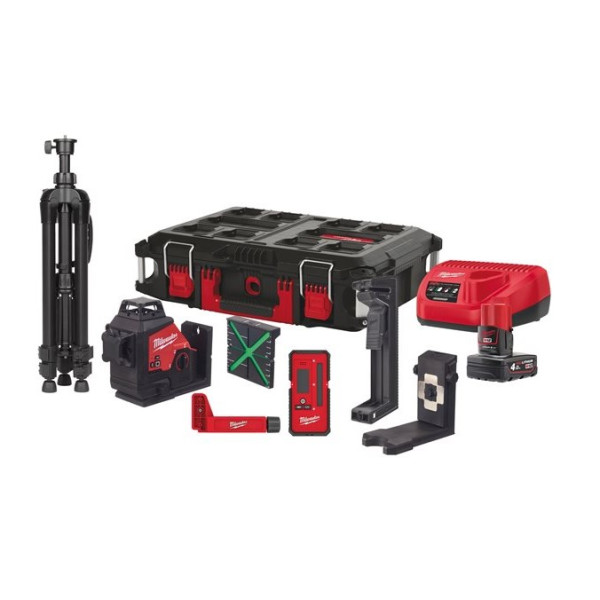 Лазерный 3D нивелир MILWAUKEE M12 3PLKIT-401P (4933478960)