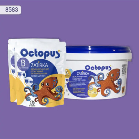 Двухкомпонентная эпоксидная затирка Octopus Zatirka цвет 8583, 2,5 кг (8583-2)