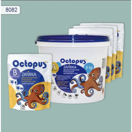Двухкомпонентная эпоксидная затирка Octopus Zatirka цвет 8082, 5 кг (8082-5)