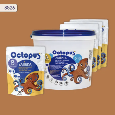 Двокомпонентна епоксидна фуга Octopus Zatirka колір 8526, 5 кг (8526-5)