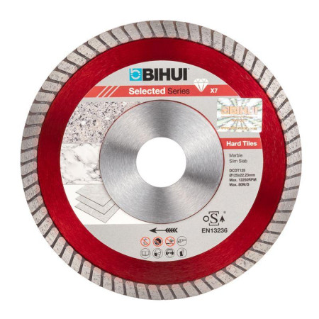 Диск алмазний BIHUI B-TURBO 125 мм для керамограніту/мармуру/граніту (DCDT125)