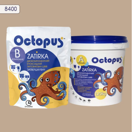 Двокомпонентна епоксидна фуга Octopus Zatirka колір 8400, 1,25 кг (8400-1)