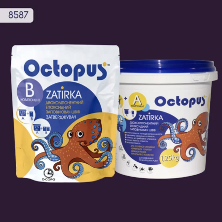 Двокомпонентна епоксидна фуга Octopus Zatirka колір 8587 1,25 кг (8587-1)
