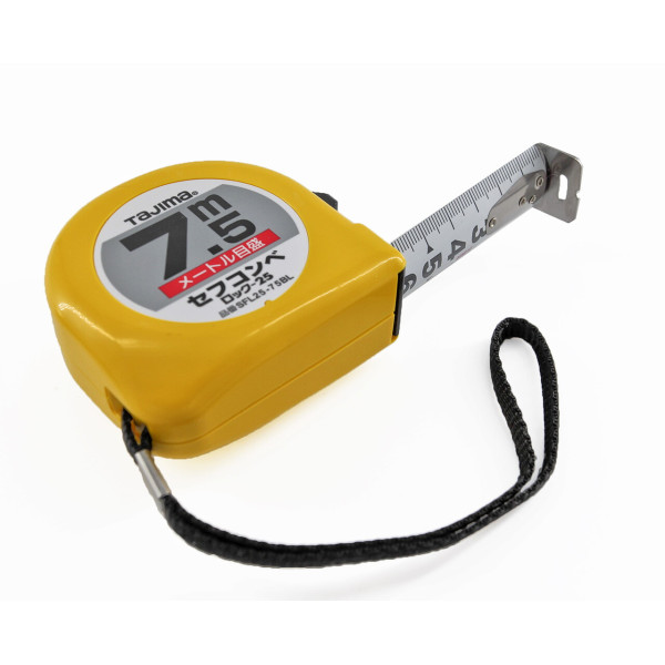 Рулетка строительная TAJIMA HI LOCK  SFL25-75BL 7,5 м с держателем на ремень (1001-1911)