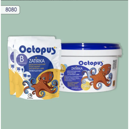 Двухкомпонентная эпоксидная затирка Octopus Zatirka цвет 8080, 2,5 кг (8080-2)