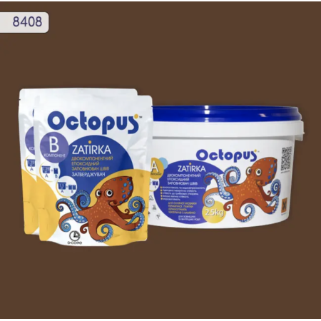 Двухкомпонентная эпоксидная затирка Octopus Zatirka цвет 8408, 2,5 кг (8408-2)