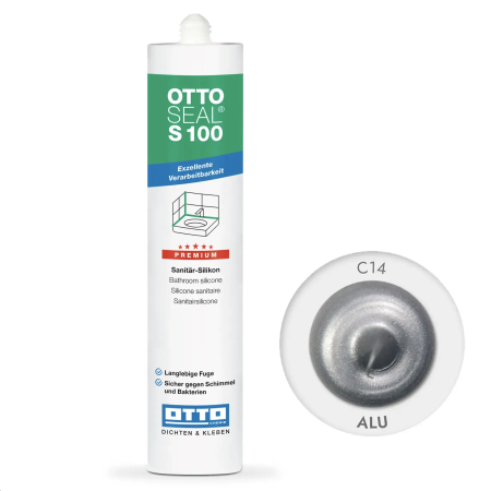 Силиконовый герметик OttoSeal S100 С14 (alu), 300 мм (S100C14)