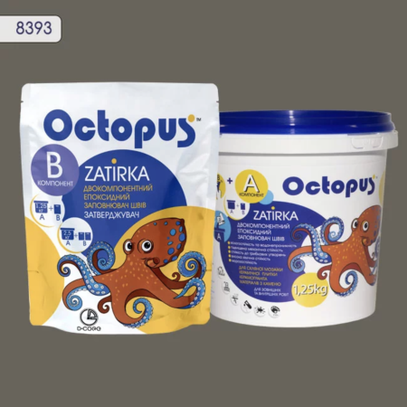 Двухкомпонентная эпоксидная затирка Octopus Zatirka цвет 8393 1,25 кг (8393-1)