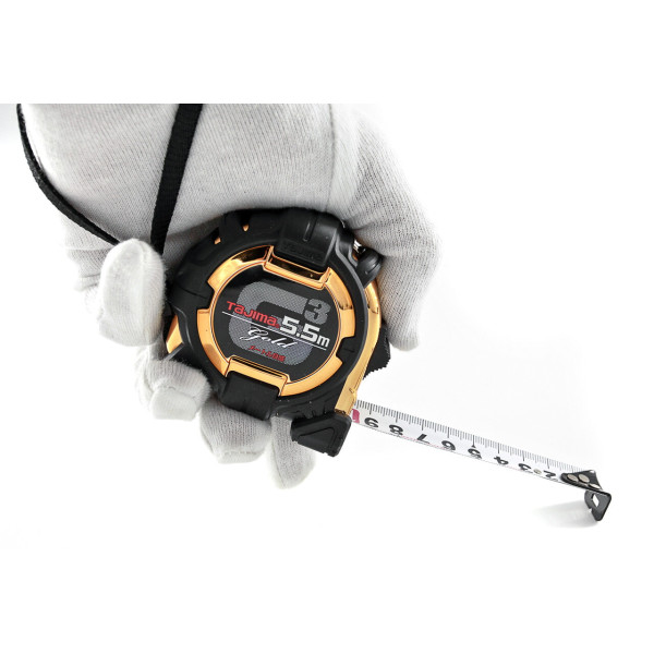 Рулетка строительная TAJIMA G3 LOCK G3GL25-55BL ударопрочная 5,5 м (1001-1663)