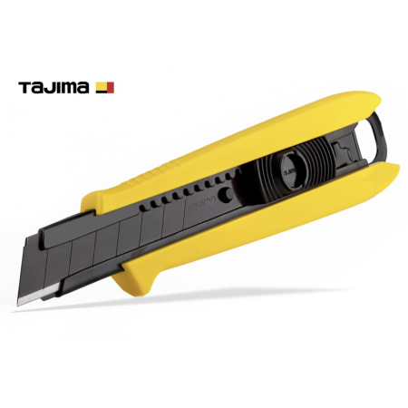 Нож строительный TAJIMA DC-L500YBL с выдвижным сегментным лезвием 18 мм (1101-1681)