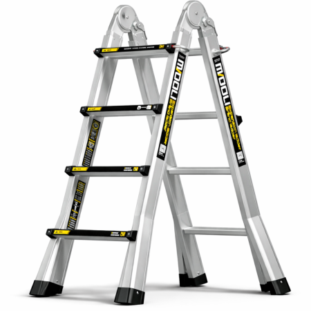 Универсальная телескопическая лестница MADOLI Bafen Midoli 4+4 ступени (FIXSTEP4)