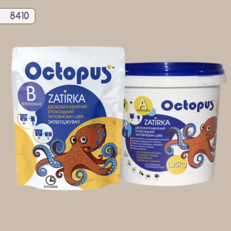 Двухкомпонентная эпоксидная затирка Octopus Zatirka цвет 8410, 1,25 кг (8410-1)