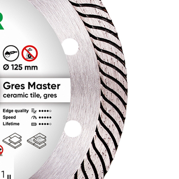 Диск алмазный Distar Gres Master 125 мм для керамогранита/керамики/мрамора/гранита (11115160010)