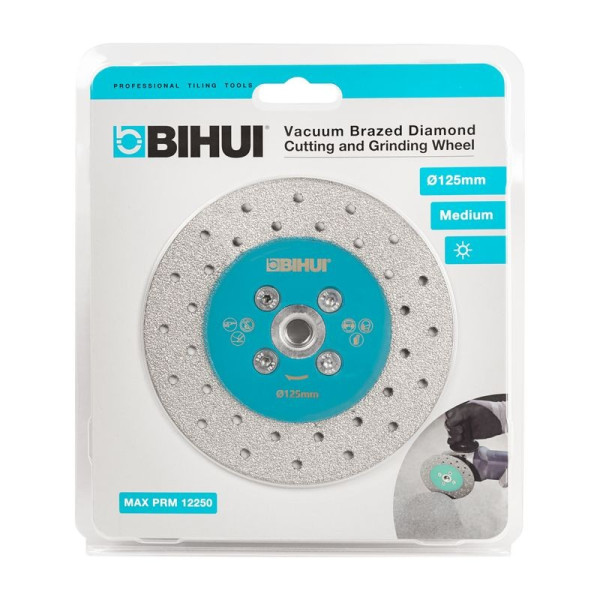 Диск алмазный BIHUI VACUUM  125 мм для резки и шлифовки с фланцем М14 (DCWMМ5)