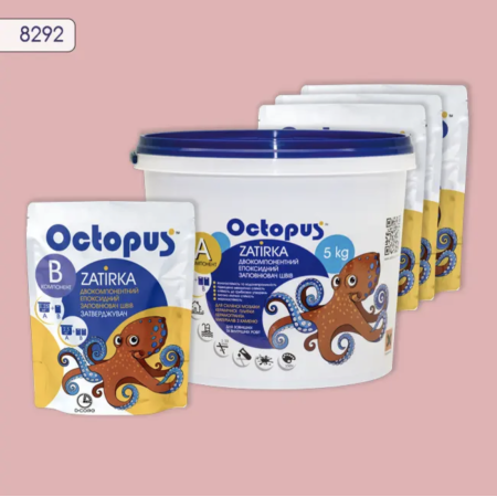 Двухкомпонентная эпоксидная затирка Octopus Zatirka цвет 8292, 5 кг (8292-5)