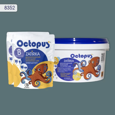Двухкомпонентная эпоксидная затирка Octopus Zatirka цвет 8352 2,5 кг (8352-2)