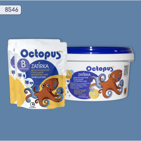 Двухкомпонентная эпоксидная затирка Octopus Zatirka цвет 8546, 2,5 кг (8546-2)