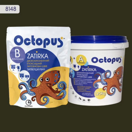 Двухкомпонентная эпоксидная затирка Octopus Zatirka цвет 8148, 1,25 кг (8148-1)