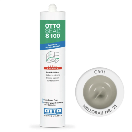 Силіконовий герметик OttoSeal S100 C501 (Hellgrau), 300 мм (S100C501)