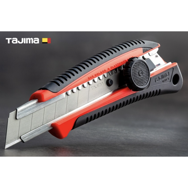Нож строительный TAJIMA LC561RHSBL с выдвижным сегментным лезвием 18 мм + кобура (1101-1706)