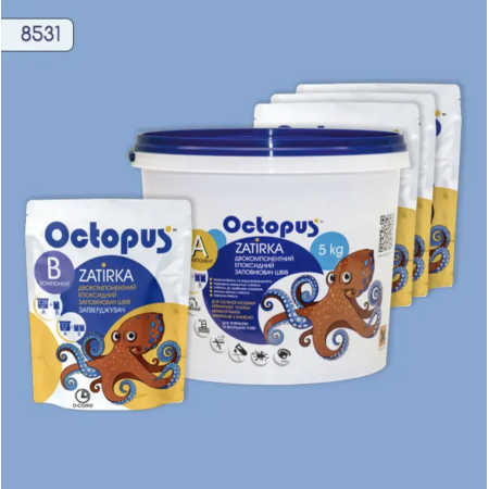 Двухкомпонентная эпоксидная затирка Octopus Zatirka цвет 8531, 5 кг (8531-5)