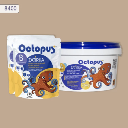 Двокомпонентна епоксидна фуга Octopus Zatirka колір 8400, 2,5 кг (8400-2)