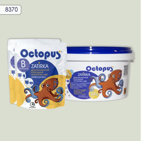 Двухкомпонентная эпоксидная затирка Octopus Zatirka цвет 8370, 2,5 кг (8370-2)