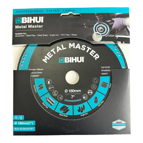 Диск алмазный BIHUI METAL MASTER 180x1,8x22,23 мм (DSBC180)