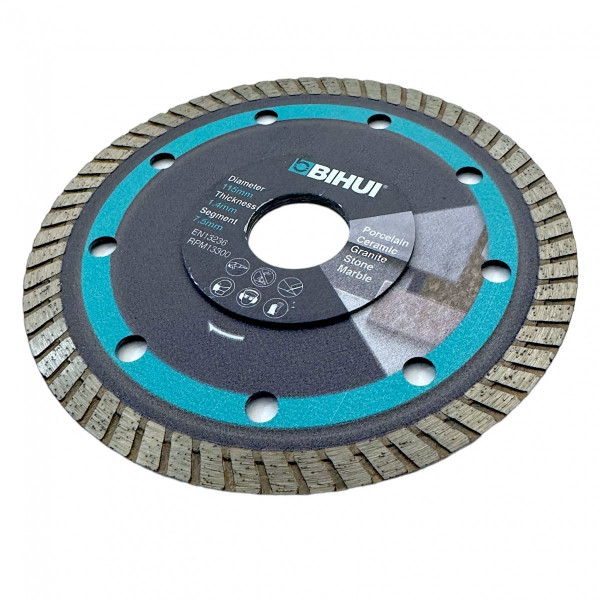 Диск алмазный BIHUI THIN TURBO 115 мм для керамогранита/мрамора/гранита (DCBT115)