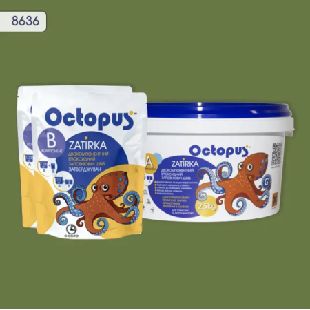 Двокомпонентна епоксидна фуга Octopus Zatirka колір 8636, 2,5 кг (8636-2)