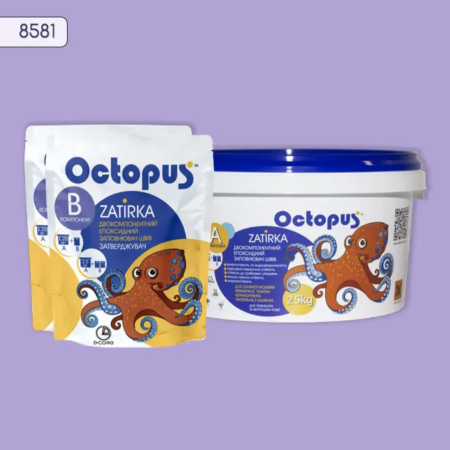 Двухкомпонентная эпоксидная затирка Octopus Zatirka цвет 8581, 2,5 кг (8581-2)