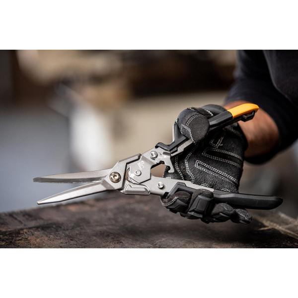 Ножницы по металлу TOUGHBUILT, удлиненные 300 мм прямые (TB-H4-60-SL-BEA)