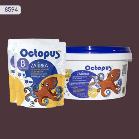 Двухкомпонентная эпоксидная затирка Octopus Zatirka цвет фиолетовый 8594 2,5 кг (8594-2)