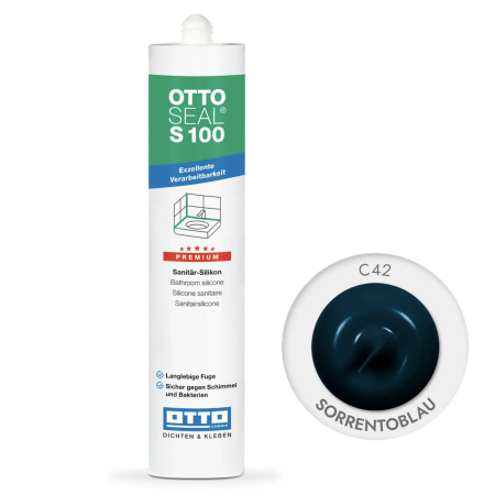 Силиконовый герметик OttoSeal S100 С42 синий (sorrentoblau) (S100C42)