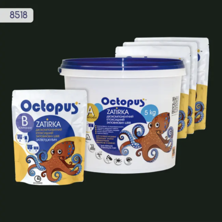 Двокомпонентна епоксидна фуга Octopus Zatirka колір 8518, 5 кг (8518-5)