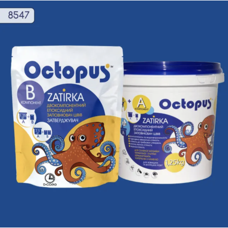 Двокомпонентна епоксидна фуга Octopus Zatirka колір 8547, 1,25 кг (8547-1)